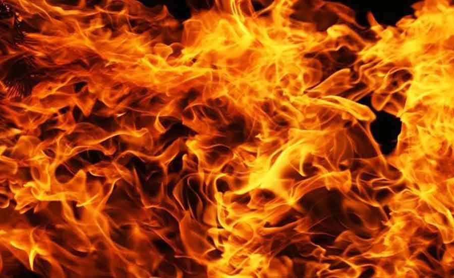 सामुदायिक वनमा लागेको डढेलो बस्तीमा पस्दा चार वटा घर जलेर नष्ट