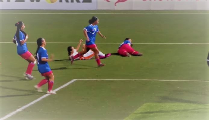 महिला साफ च्याम्पियनशिप फुटबलमा नेपालले भुटानसँग ३–० गाेलकाे अग्रता लिए