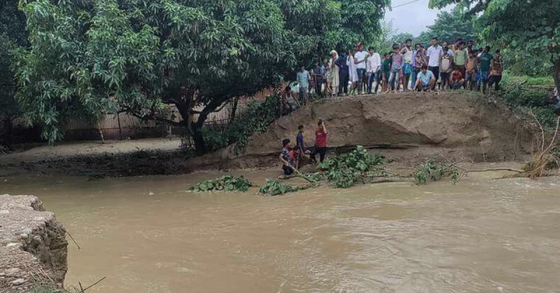 वर्षाका कारण मधेश प्रदेशका १५५ घरधुरी डुबानमा