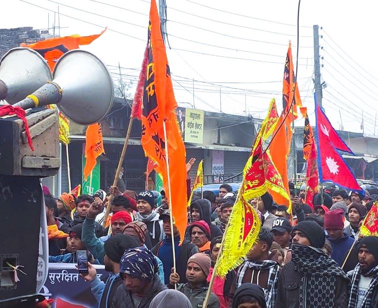 गौरमा गुञ्जियो हिन्दू जागरणको स्वर, ‘धार्मिक द्वेष स्वीकार्य छैन’ भन्दै शान्तिपूर्ण र्‍याली